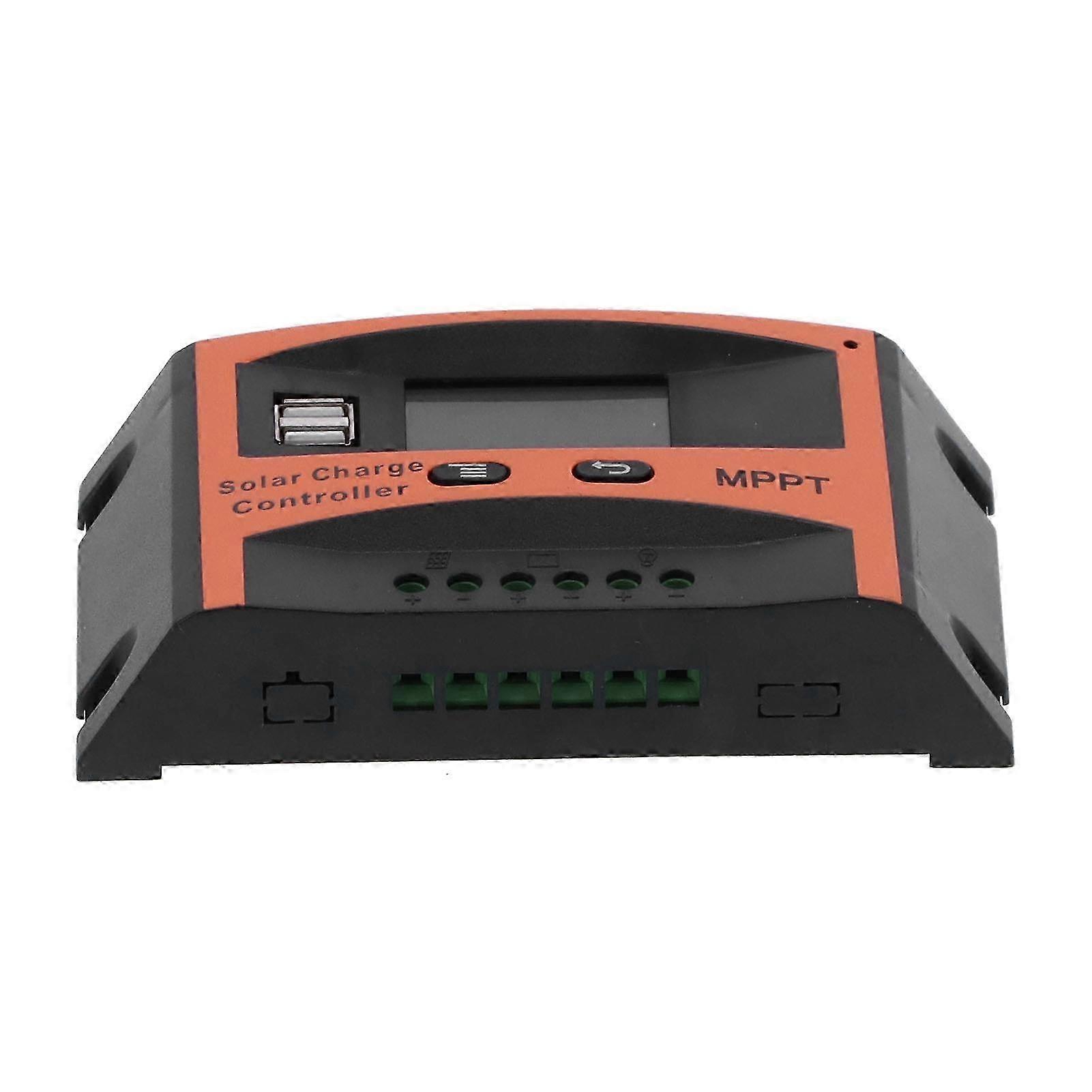 Solar Charge Controller Panel Battery Photovoltaic MPPT Regulator with Dual USB Port 12V/24V60A