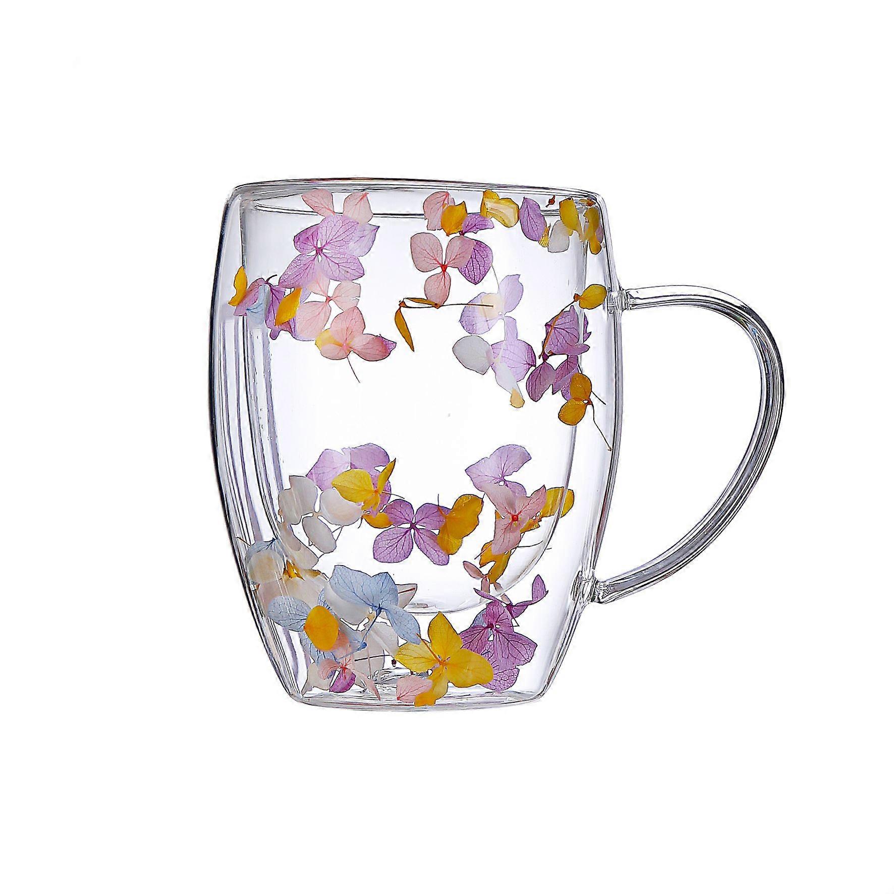 大容量の二重層ガラスコーヒーカップ350ml断熱ラテカプチーノコーヒーカップ、アイスクリームデザートカップ、Handles_Specialギフト付き