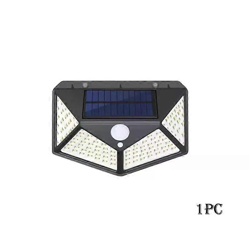 Solar Wall Lamp 4 Sides Luminous With Motion Sensor Outdoor Garden Courtyard Waterproof Wall Light