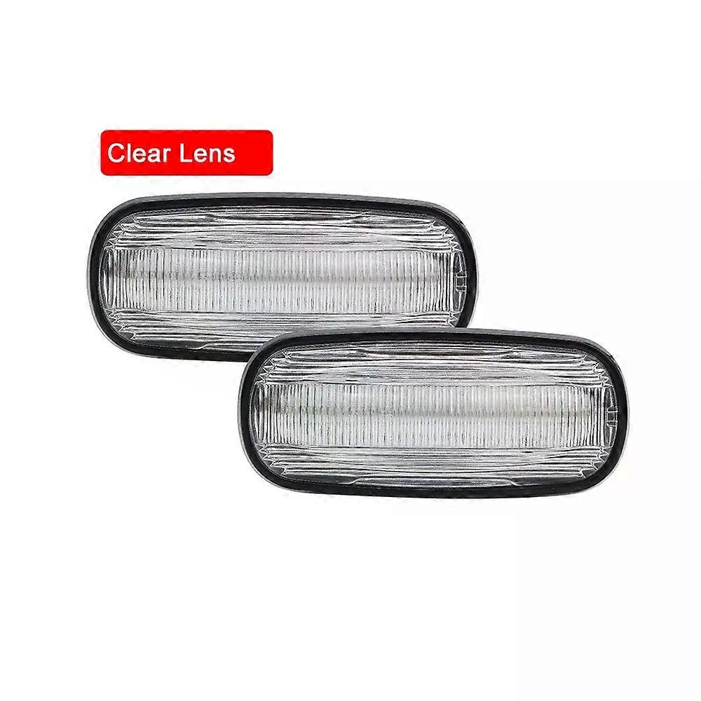 Compatible 2Pcs LED Side Marker Lamp Turn Signal Light For Land Rover Defender TD5 98-15 Freelander 1 02-05 Discovery 2 99-04