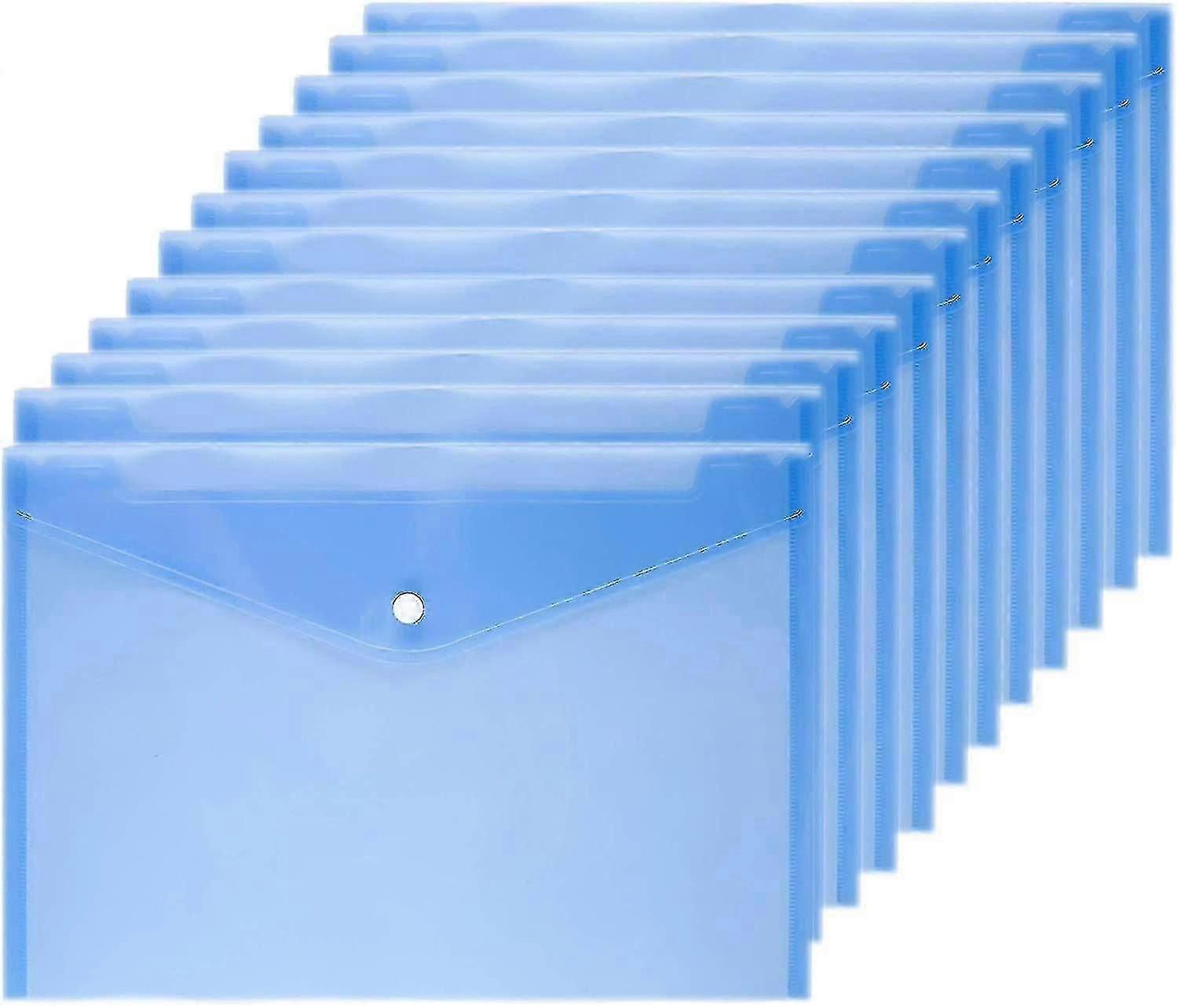 Envelope 12 Pcs Document Envelopes With Snap Button Clear Document F For A4 Size
