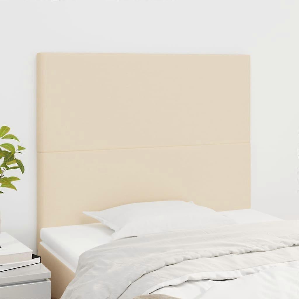 Kopfteil Creme 80x5x118/128 cm Stoff