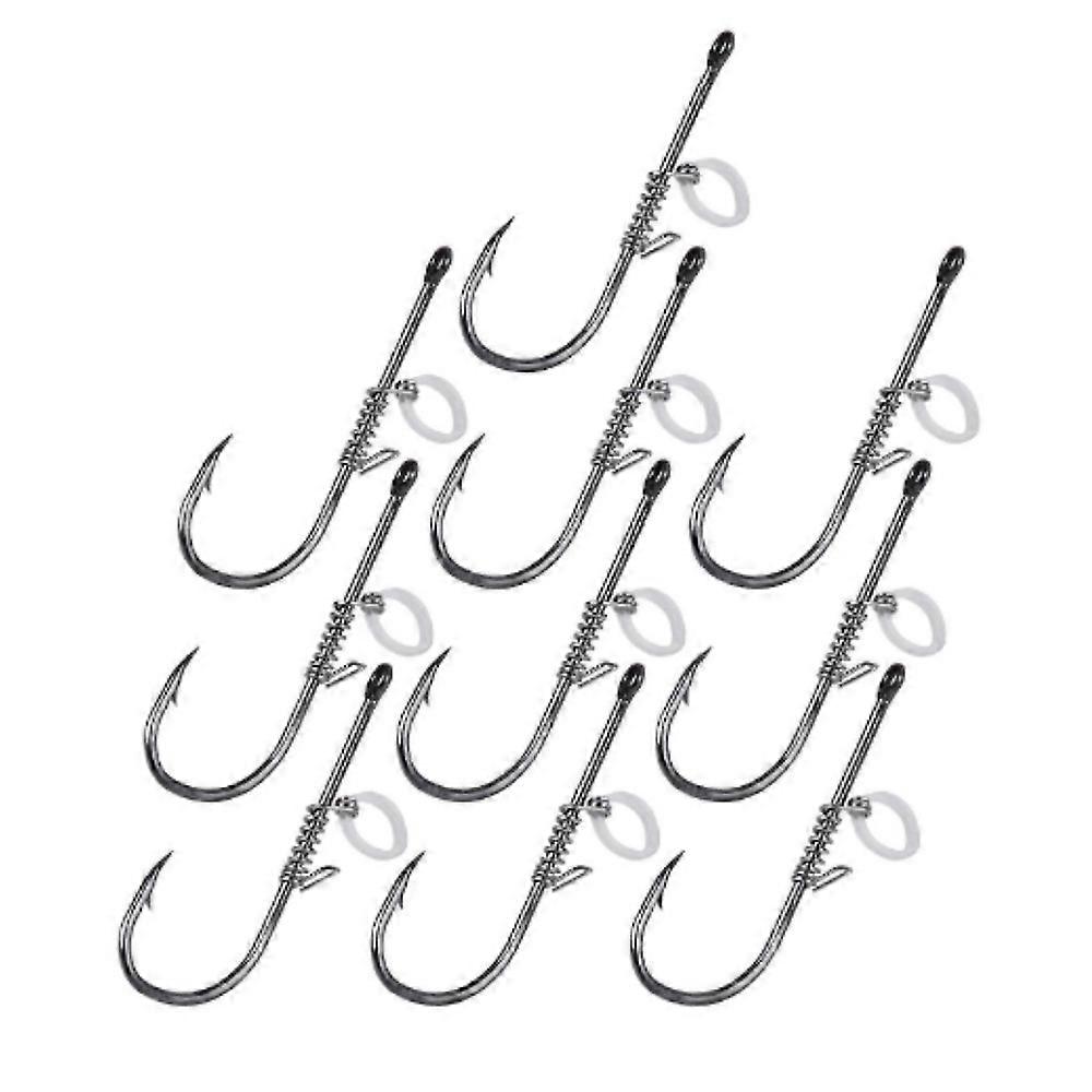 Circle Hooks Fishing Hooks ,10pcs 2X Strong Saltwater Catfish Bass Fishing Hooks Custom Offset Sport Circle Hooks Size 5/0