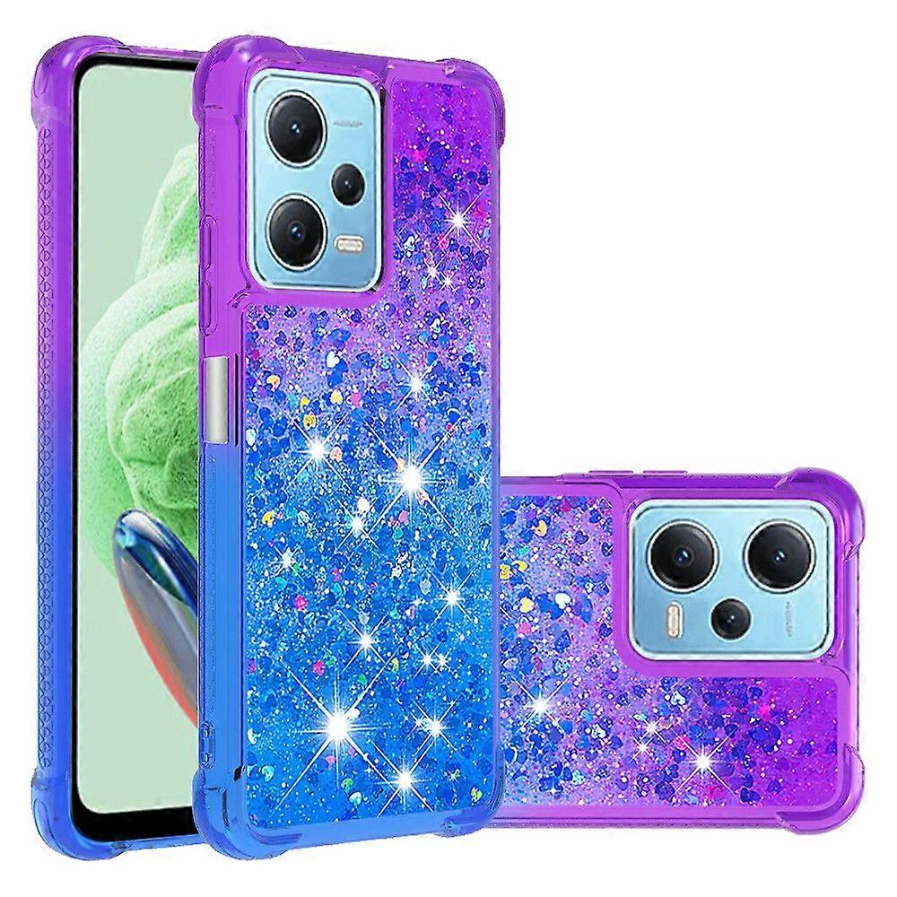Case for Xiaomi Redmi Note 12 4G Liquid Glitter Funny Bling Shiny Crystal Flowing Sparkle Moving Cover Clear Bumper Compatible with Xiaomi Redmi Note 