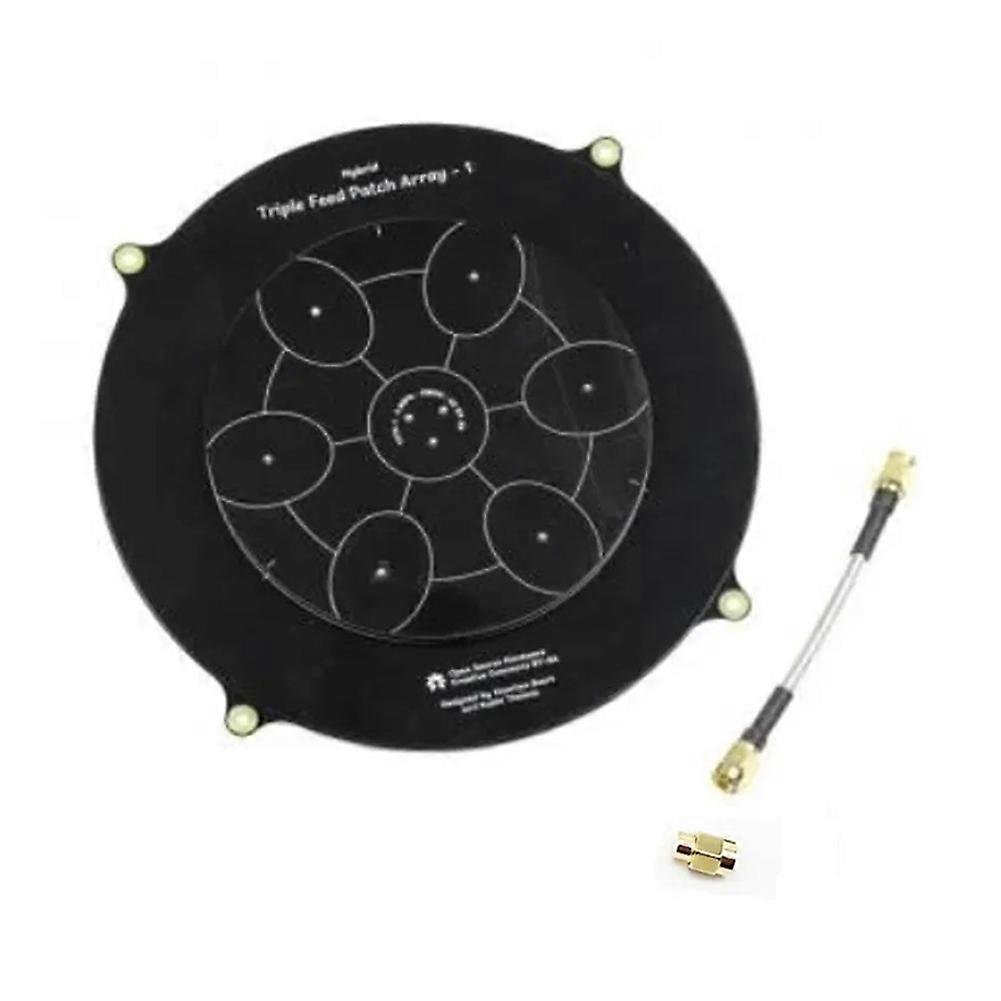 150mm Triple Feed Patch 5.8GHz 14DBi Pagoda Array FPV Antenna Black