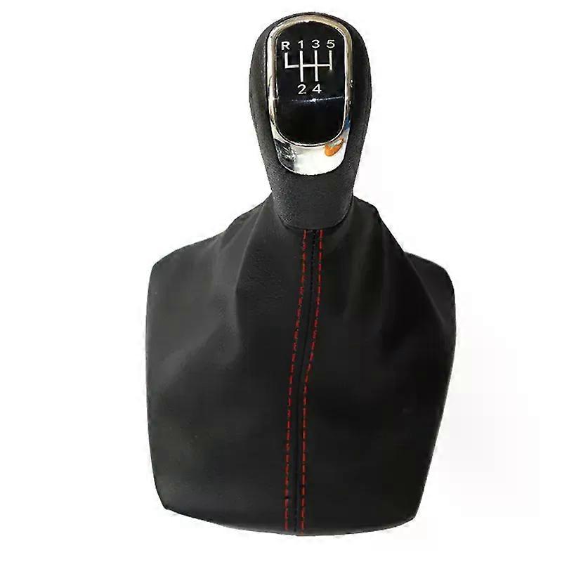 unique Gear Shift Knob Boot Lever Gaitor Shifter Dust Jacket For Skoda Octavia A5 A6 04-12 Gearbox Gaiter Handles 5 Speed Red line