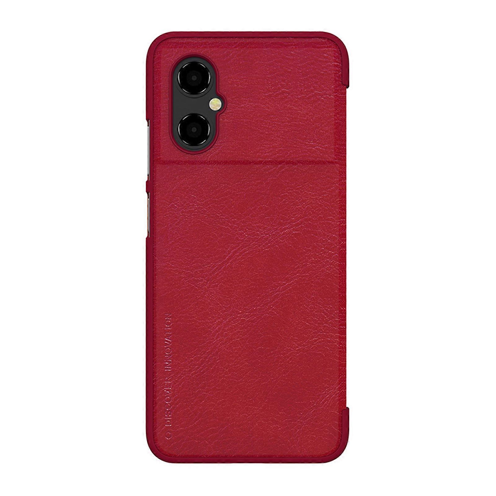 Mobile Phone for Case Ultra Slim Phone for Case for Mi M4 5G Smartphone Leather Texture Cases Slim Fit Cover  Red