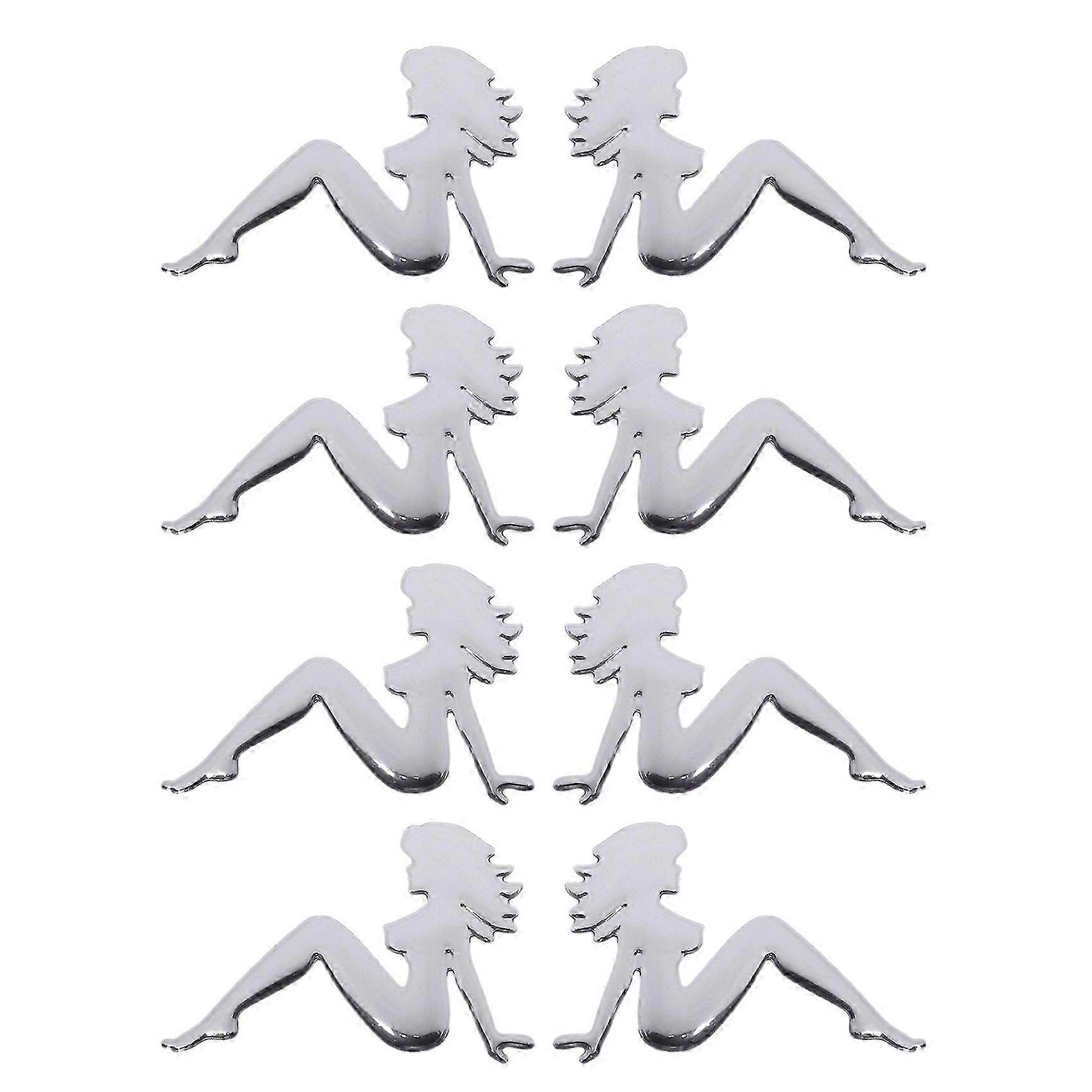 4PCS Lady Design Car Decoration Emblem Badge