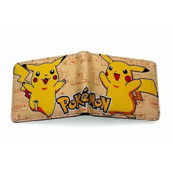 Kids Pikachu Bifold Pu Leather Wallet Credit Card Holder A