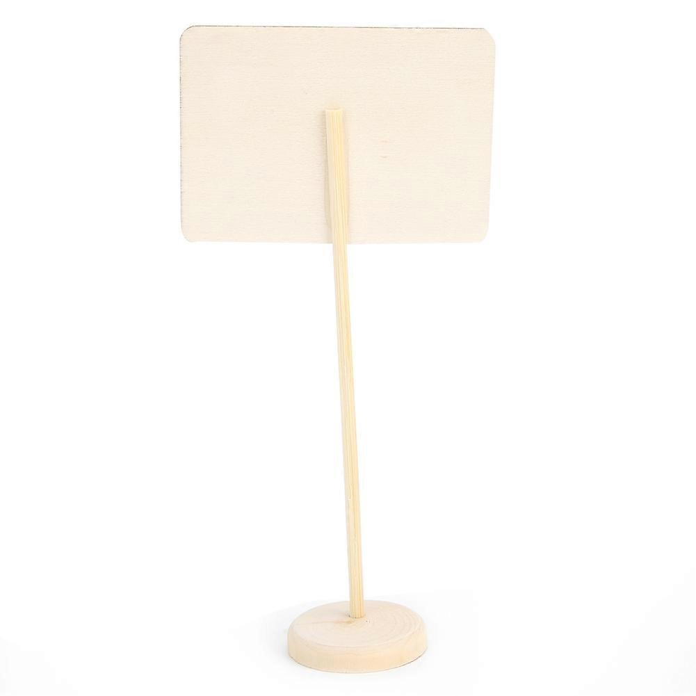 10 Sets Small Wooden Plant Labels Square Blackboard Tags 8x5.5cm