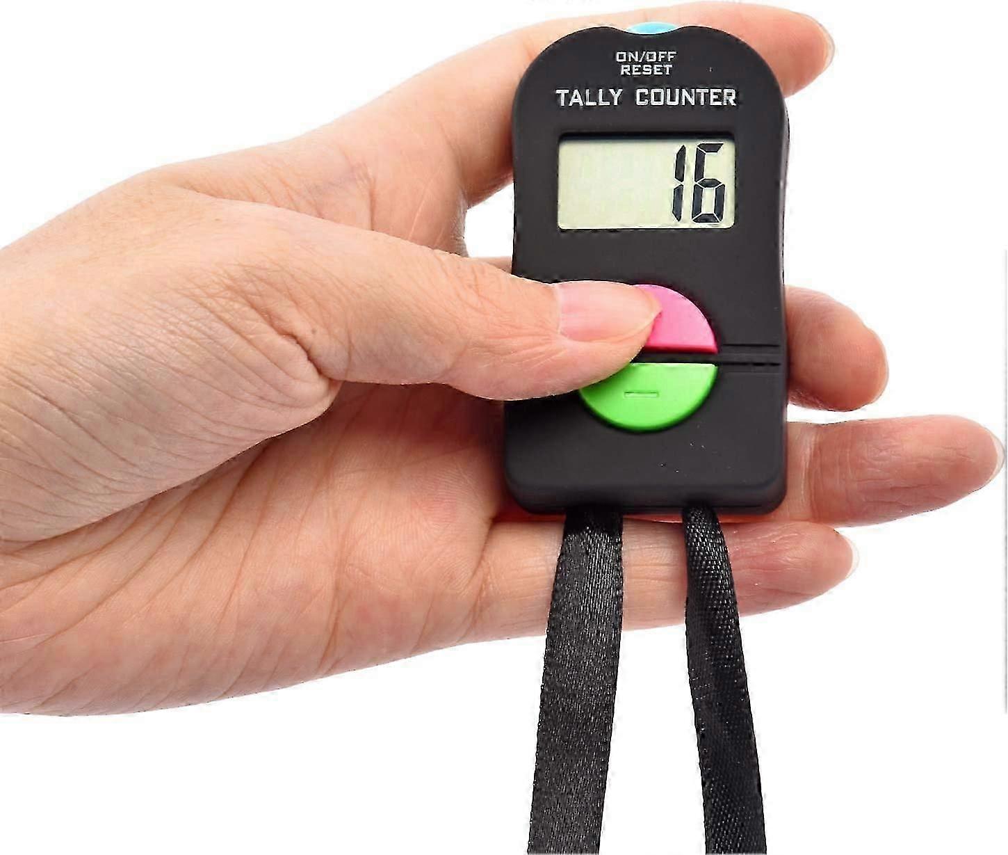 Electronic Counting Counter/Handheld Digital Clicker with Lanyard, 4 Digits, Disc Golf/Baseball Field/Bus Driver/Fish/Crochet Row Count (1 Pack)