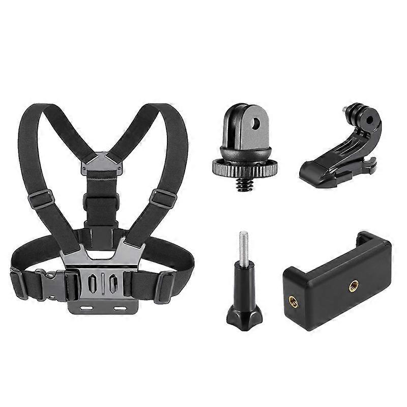 Adjustable Camera Chest Harness with Buckle, Elastic Straps for Hands-Free Shooting