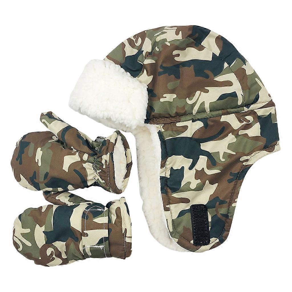 Warm Hat Toddler Winter Hat Mitten Set for Playing in the Snow Sledding Building a Snowman Learning How to Ski Warm XL