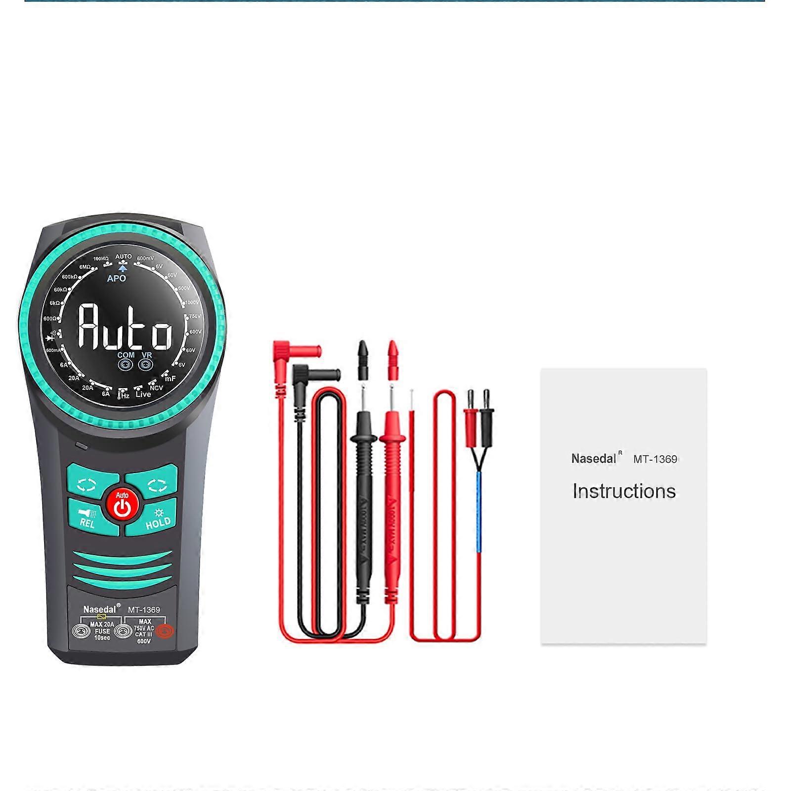 Digital AC DC Professional Multimeter Tester, TRMS 6000 Counts Rotary Dial DMM 1000V