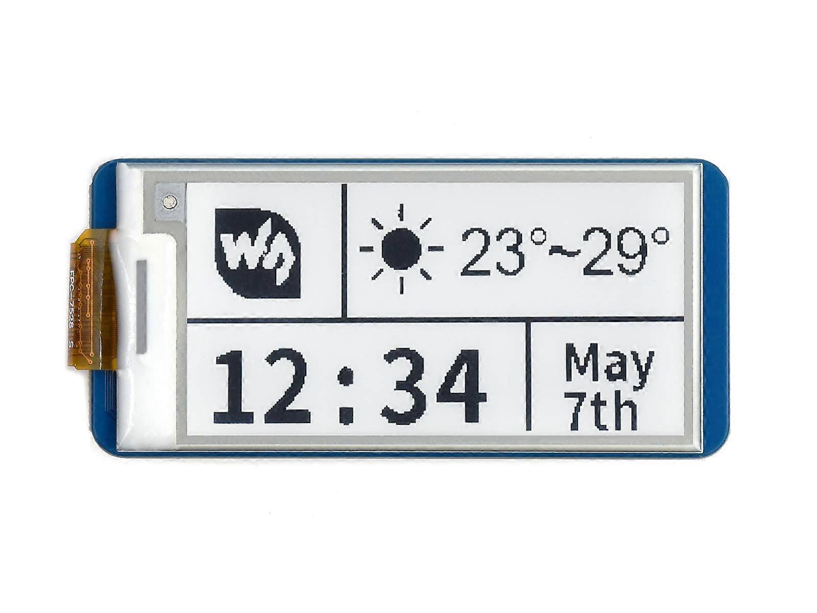 2.13inch E-Paper E-Ink Display Module for Raspberry Pi Pico Pixels 250×122 Black/White Partial Refresh Support with SPI Interface