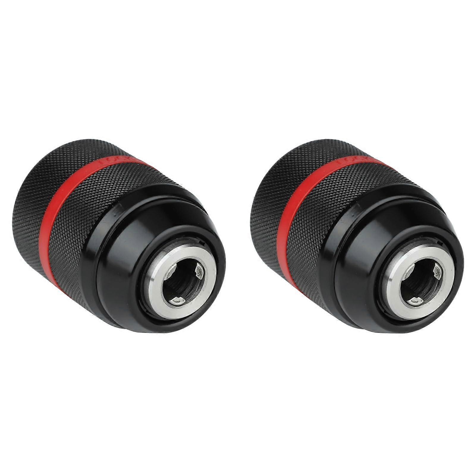 2PCS Keyless Hand Drill Chuck Self Tighten Drill Chuck Holding the Drill Bit Tightly Multiple Purposes for 1/2-20UNF Mount 213mm