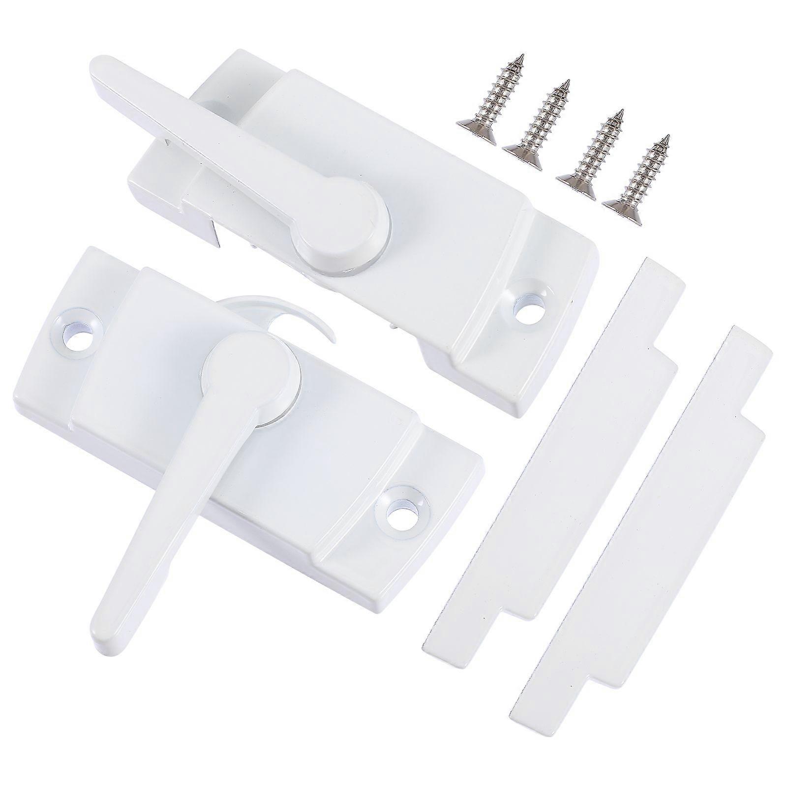 2 Sets Durable Crescent Lock Window Door Safety Crescent Lock Zinc Alloy Lock