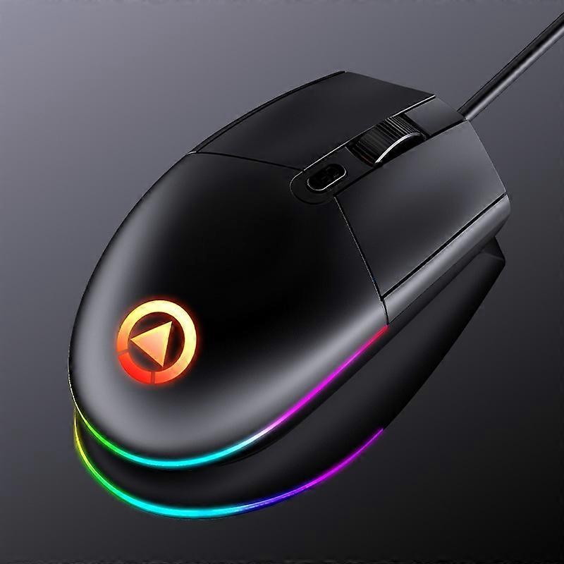 YINDIAO G3SE 1600DPI 3-modes Adjustable 3-keys RGB Light Wired Business Mouse (Black)