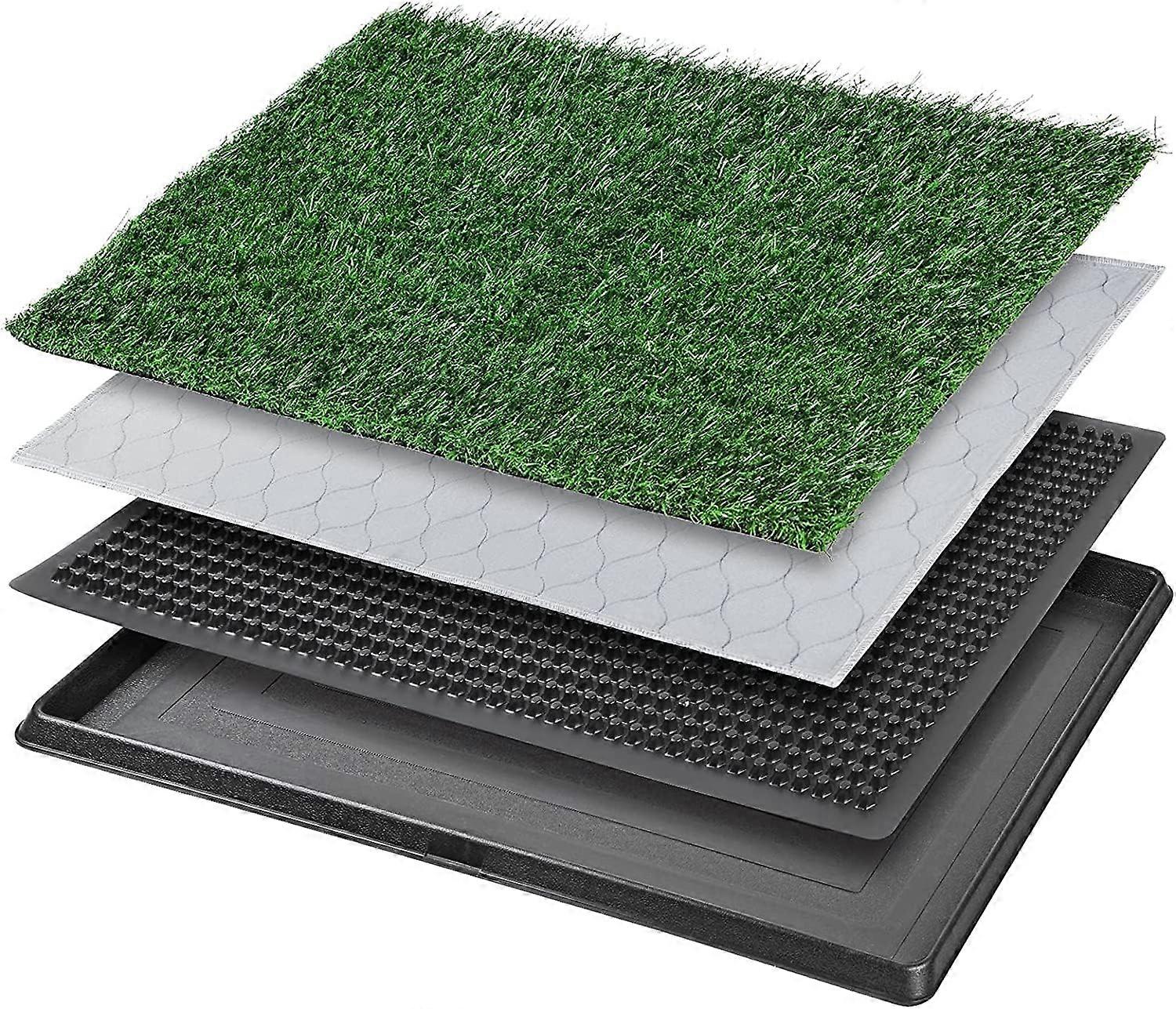 Dog Grass Pet Loo Indoor Outdoor Portable Potty System, 20"x16" Washable Pee Pad, Artificial Grass Patch for Puppy Training