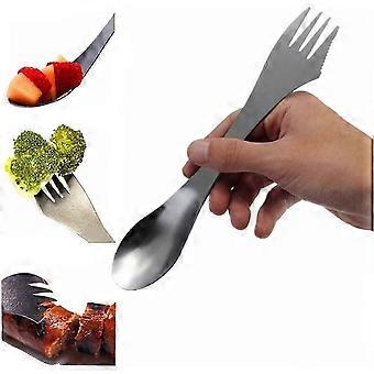 Spork Outdoor Camping Utensil, 3 In 1 Fork, Spoon, Knife Cutlery Combo For Picnic Backpacking Hiking Kitchen Rental