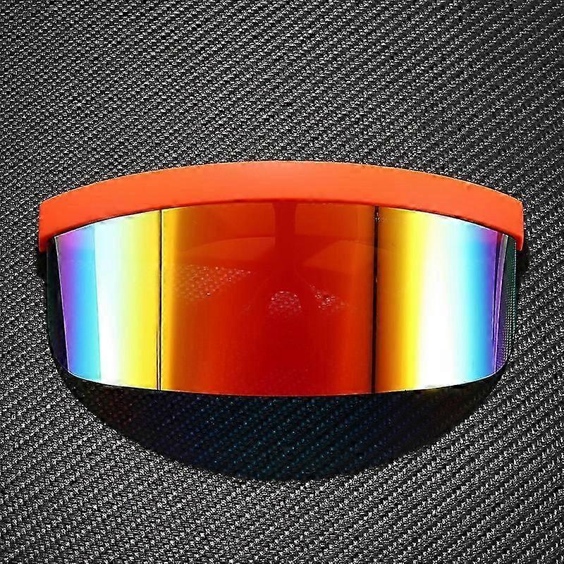Oversized Mirror Colorful One Piece Rimless Men Mask Sunglasses Windproof Driving Big Frame Goggle Women Sunglasses Shades
