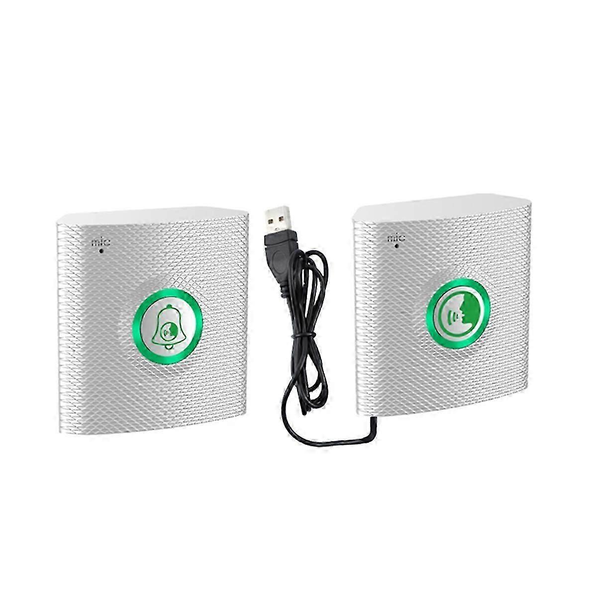 Wireless Long Distance Voice Intercom Full Duplex Door Phone Silver