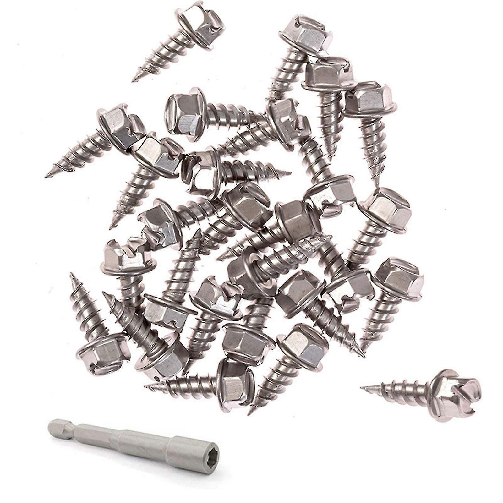 Gutter Hex Washer-head Screws Rustproof Fixing Gutter Screws For Gutters Downspouts Sheets