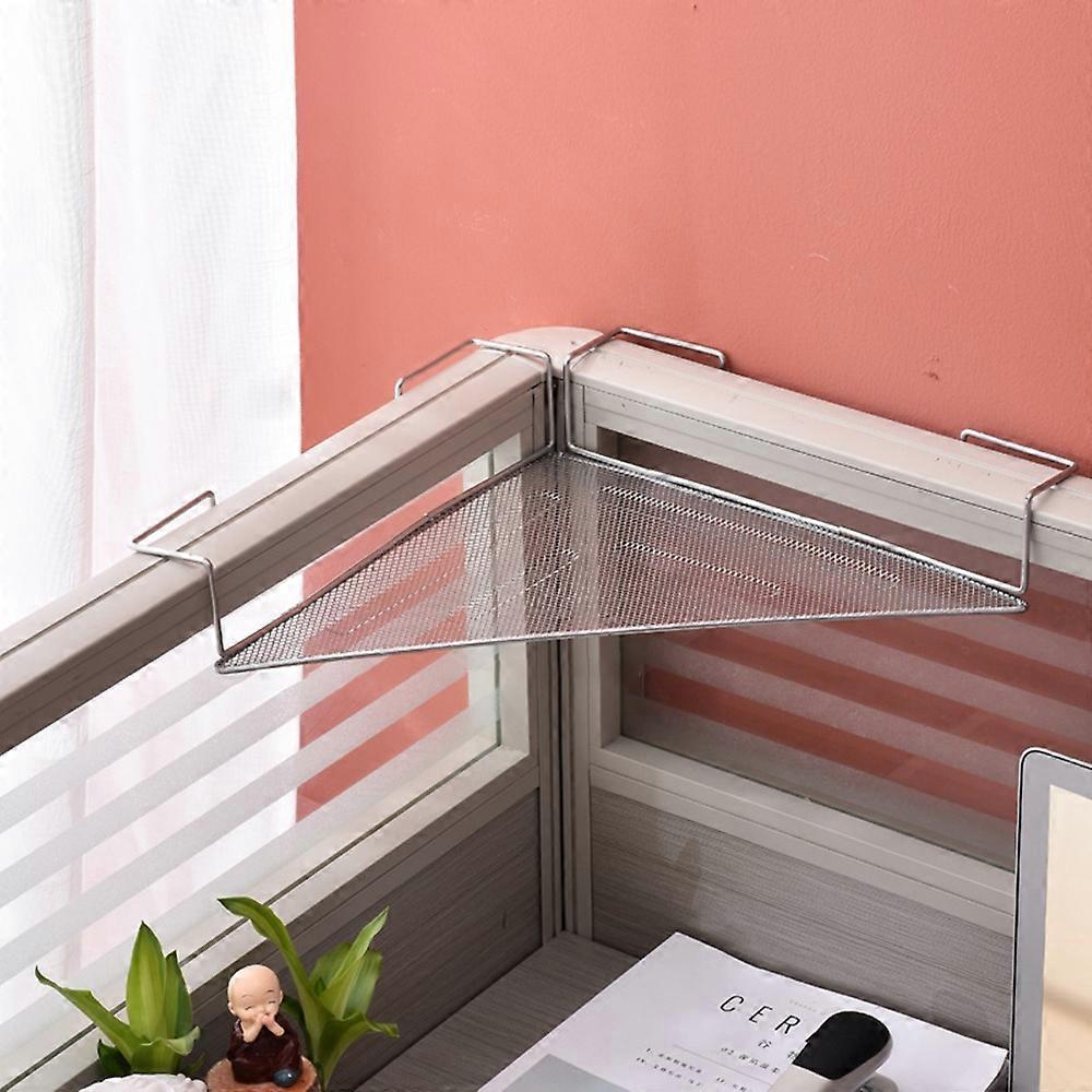 Office Corner Shelf Triangle Metal Wall Mounted Flower Rack Desk Organizer Storage Hanging Shelf For
