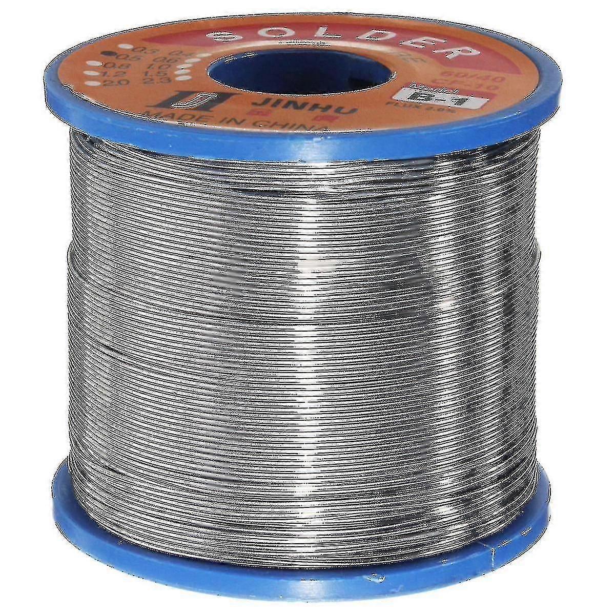 400g 60/40 القصدير الرصاص لحام تدفق الأسلاك الصنوبري الأساسية لحام لفة ، 0.8mm
