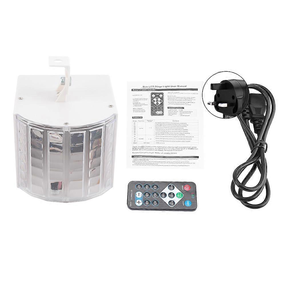 Roatable LED RGB Mini Controlled Colorful Stage Light for Party DJ Disco	(UK plug)