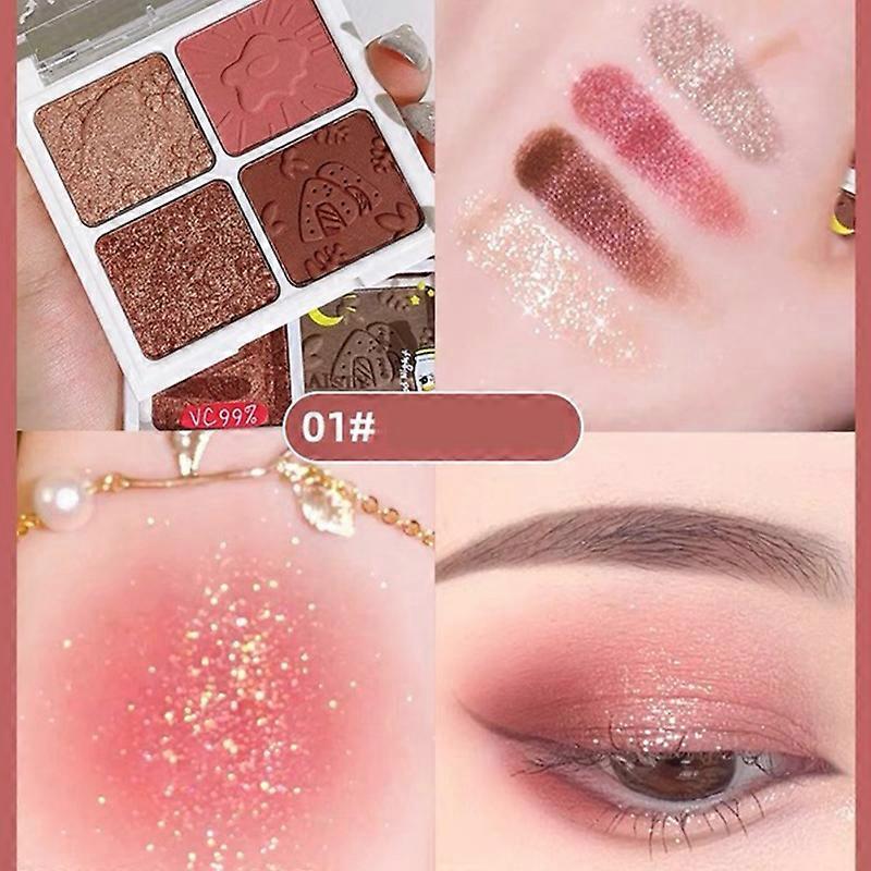 4 Colors Eyeshadow Palette Glitter Makeup Set