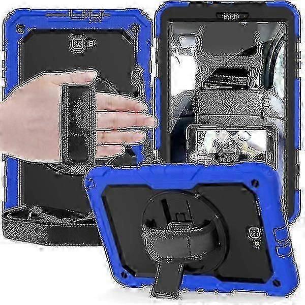 Custodia Samsung Galaxy Tab A 10.1 2016 SM-T580/T585 con Proteggi Schermo per Bambini Antiurto Robusto Cover Portapenne Blu
