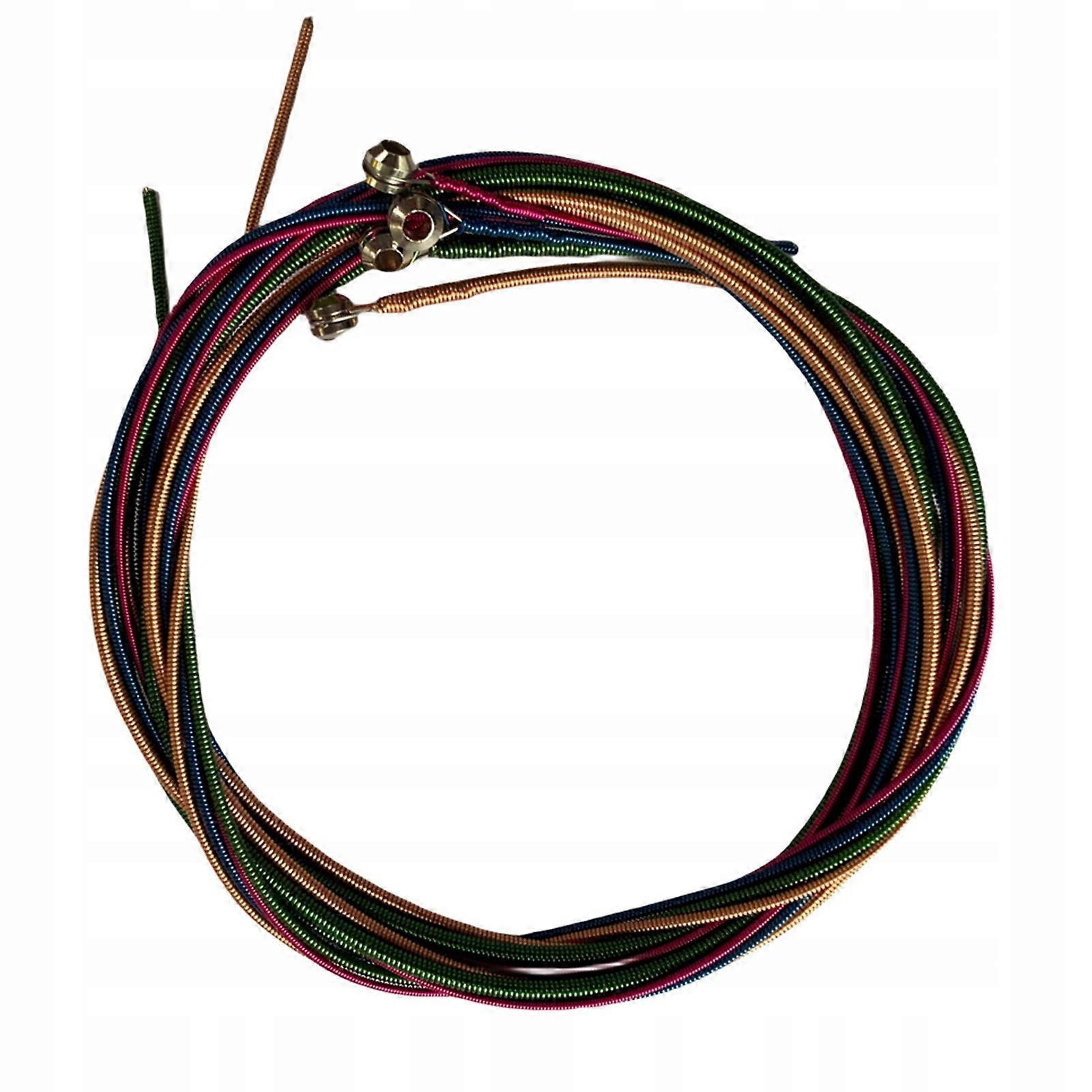 4pcs Electric Bass Strings 1.2m Colorful 4 Strings For Acoustic Replacement