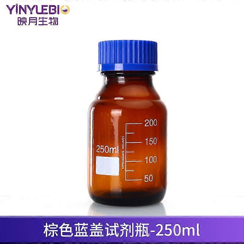 3pcs Small Glass Bottles Liquid Storage Containers Glass Reagent Bottles Media Storage With Graduated Markings For Chemical Labs 250ml