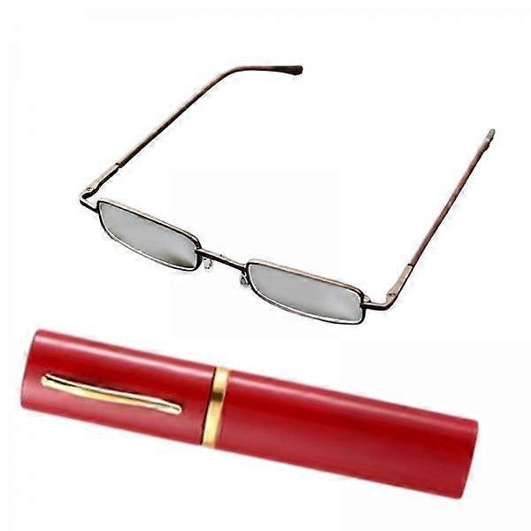 4xLunettes de lecture Lunettes de vue Rectangulaire avec étui de rangement Casual Léger 2