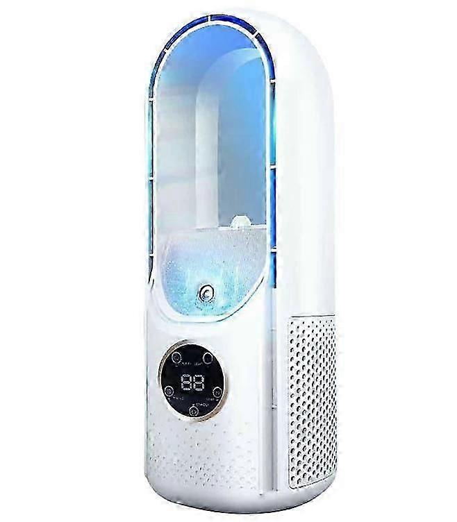 Portable Air Cooler Leafless Electric Fan 6 Speed Silent Timer Air Conditioner Cooling Fan Humidifier Conditioning Fan