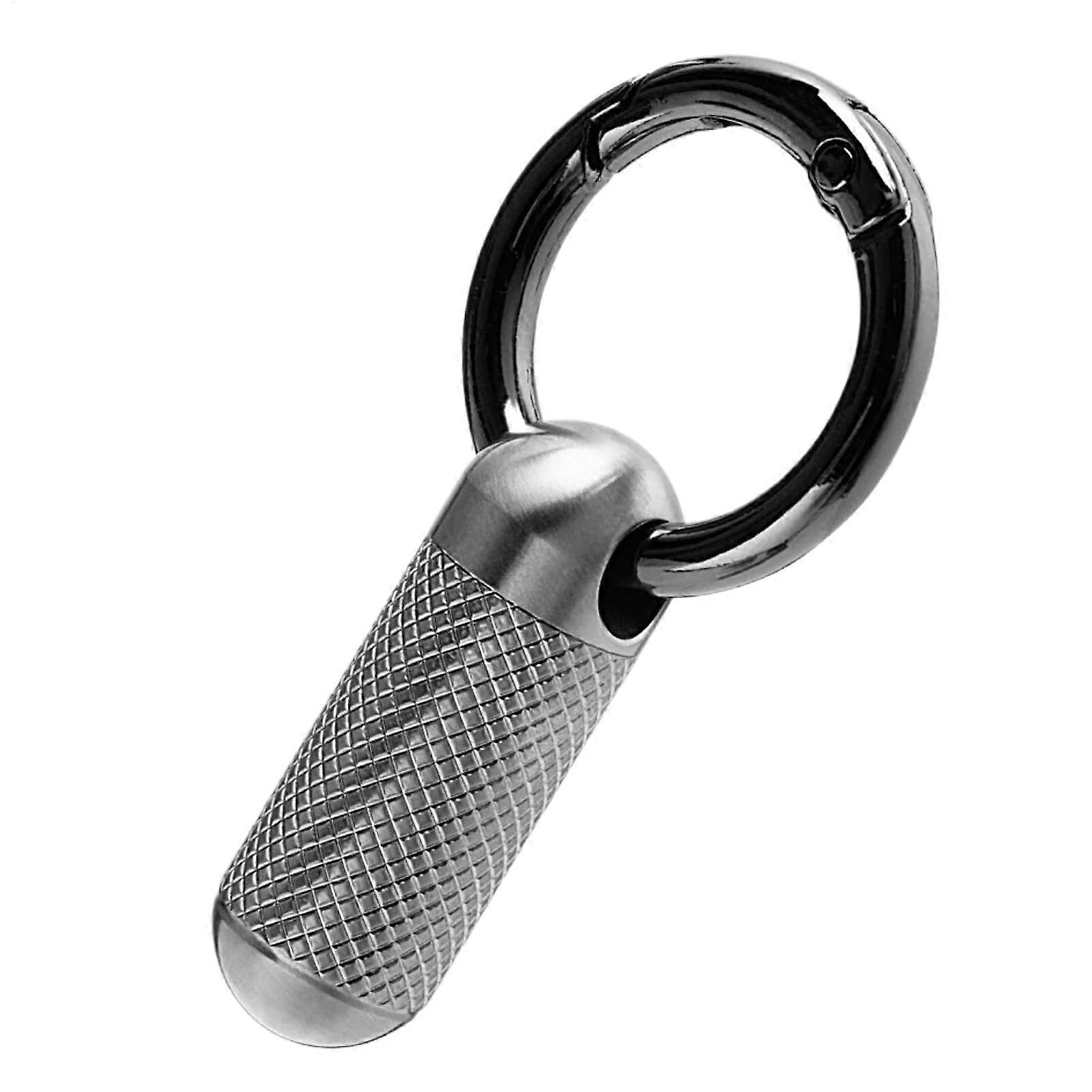 pill case made of titanium waterproof keychain, compact travel bottle storage with buckle, medication organizer for Att