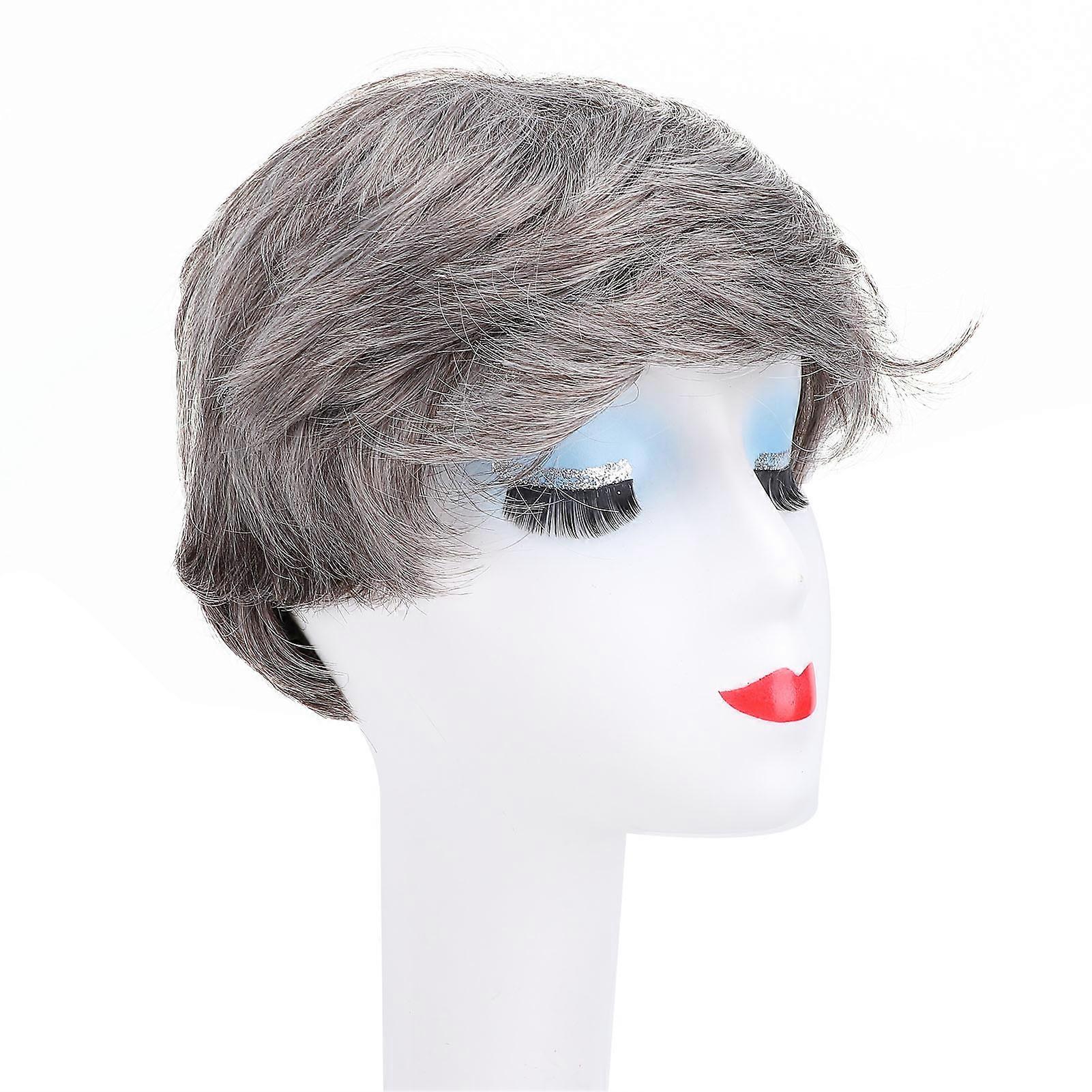 High Grade Short Synthetic Wig for Middle-Aged & Elderly Men