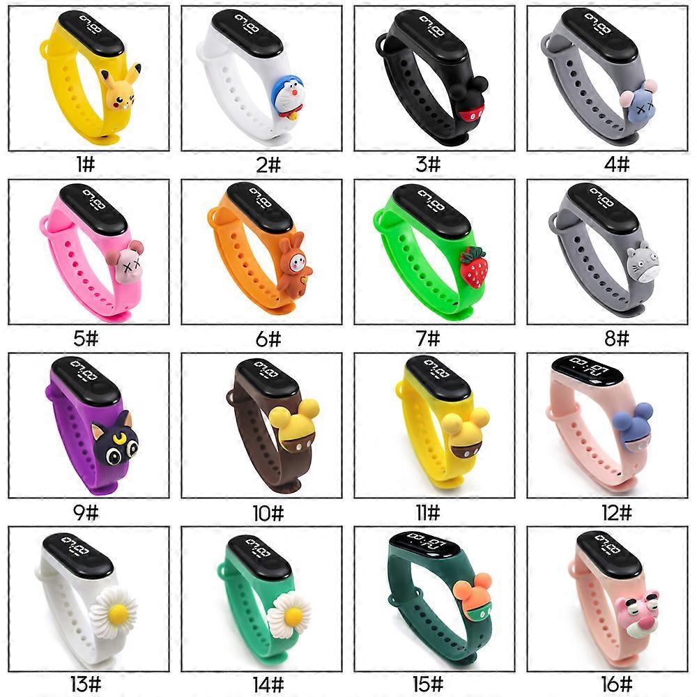 Durable Children's Cartoon LED Waterproof Watch with Large Touch Screen & Luminous Display