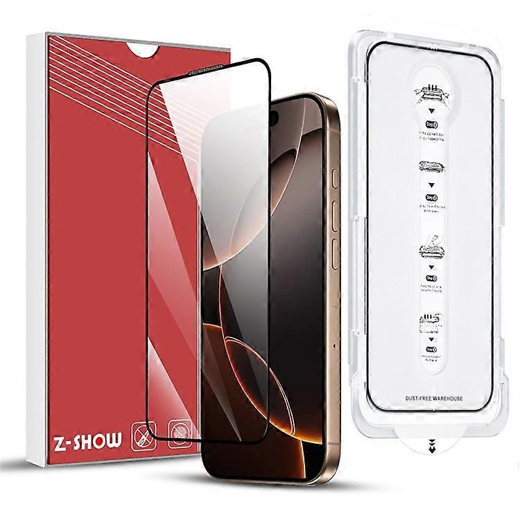 Compatible For iPhone 16 Pro Max Tempered Glass Ultra Clear Screen Protector with Dust-Proof Net