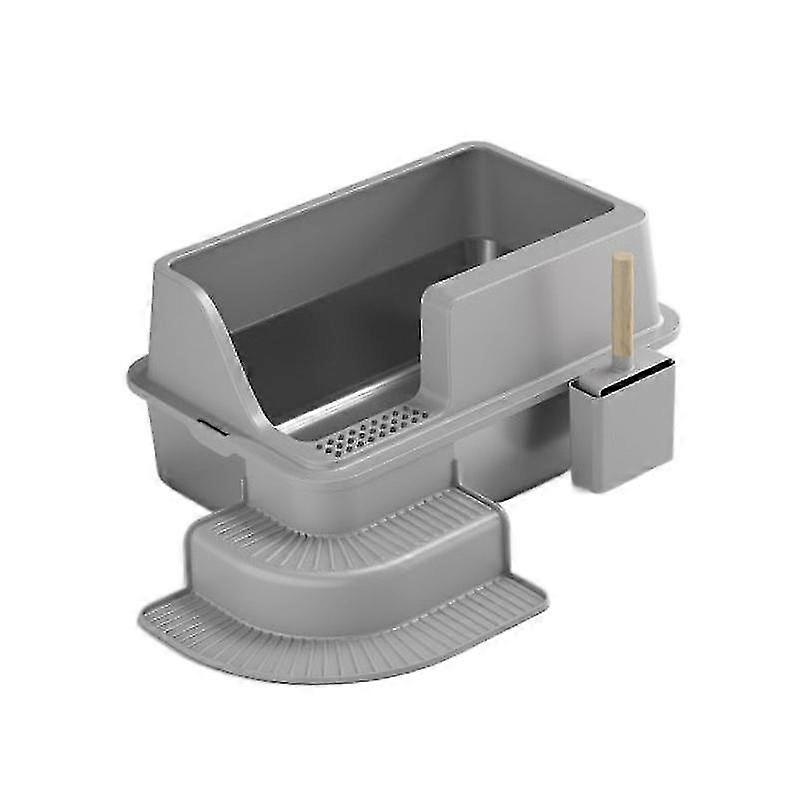 Kediler için Yavru Kedi Tuvaletli Ekstra Büyük Açık Çöp Kutusu, Çeşitli Kedi Kumu Tavası Markalarına Uygun
