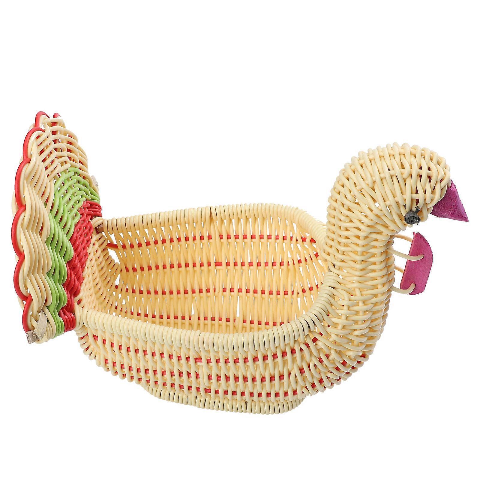 Woven Basket for Storage Use Made of Synthetic Material Assorted Color Durability Matters 1pc