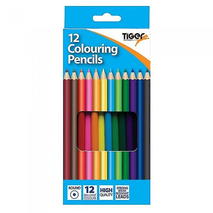 Tiger Stationery Full Length Coloured Pencil (Pack of 12)