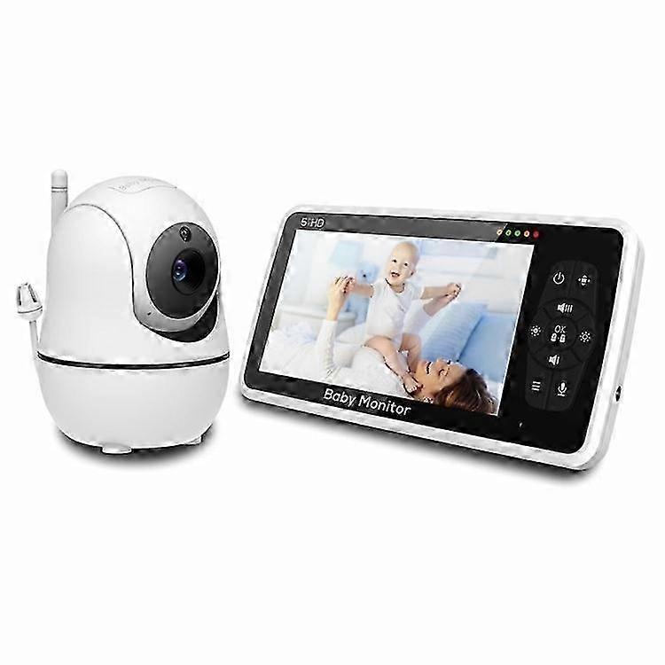 5-inch HD Baby Monitor with 2 Way Audio, Temperature Monitoring, Night Vision, and Security Features