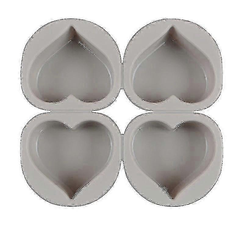 Heart Shape Silicone Soap Molds with 4 Cavities for Various Soap Making Projects