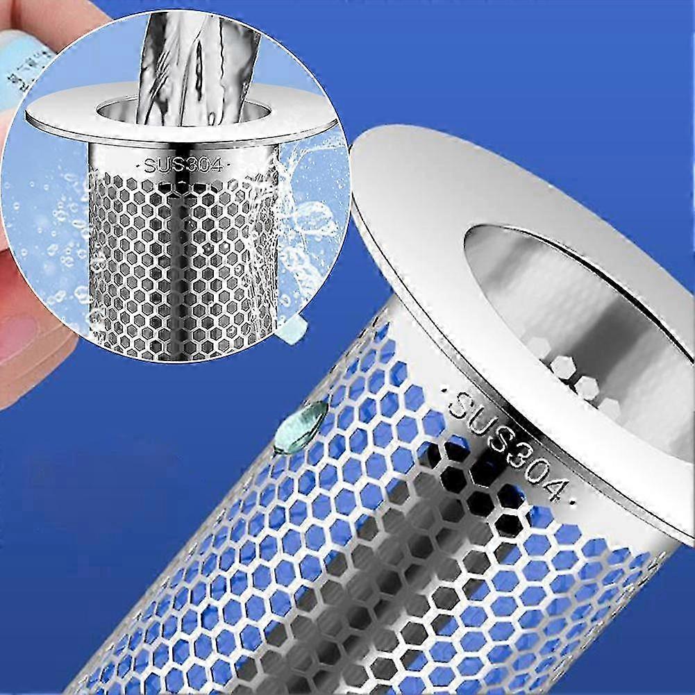 Stainless Steel Drain Filter Anti-clog Sink Strainer Bathroom Accessory 2025