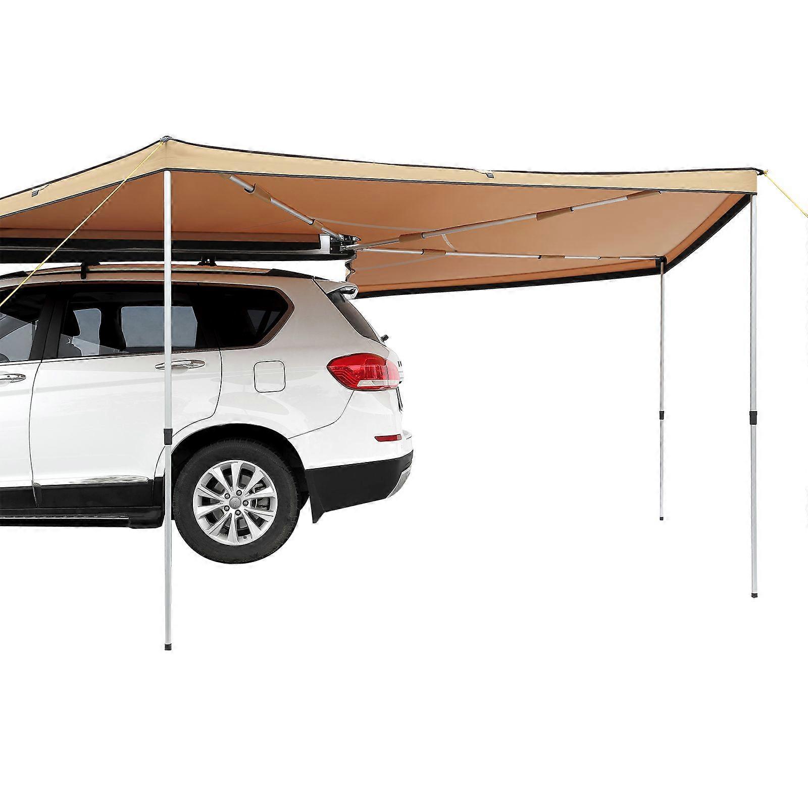 Succebuy Tenda da sole per veicoli 270 gradi, altezza 8,2' Tenda da sole lato auto retrattile, PU3000mm UV50+, adatta per camion, SUV, furgoni, camper