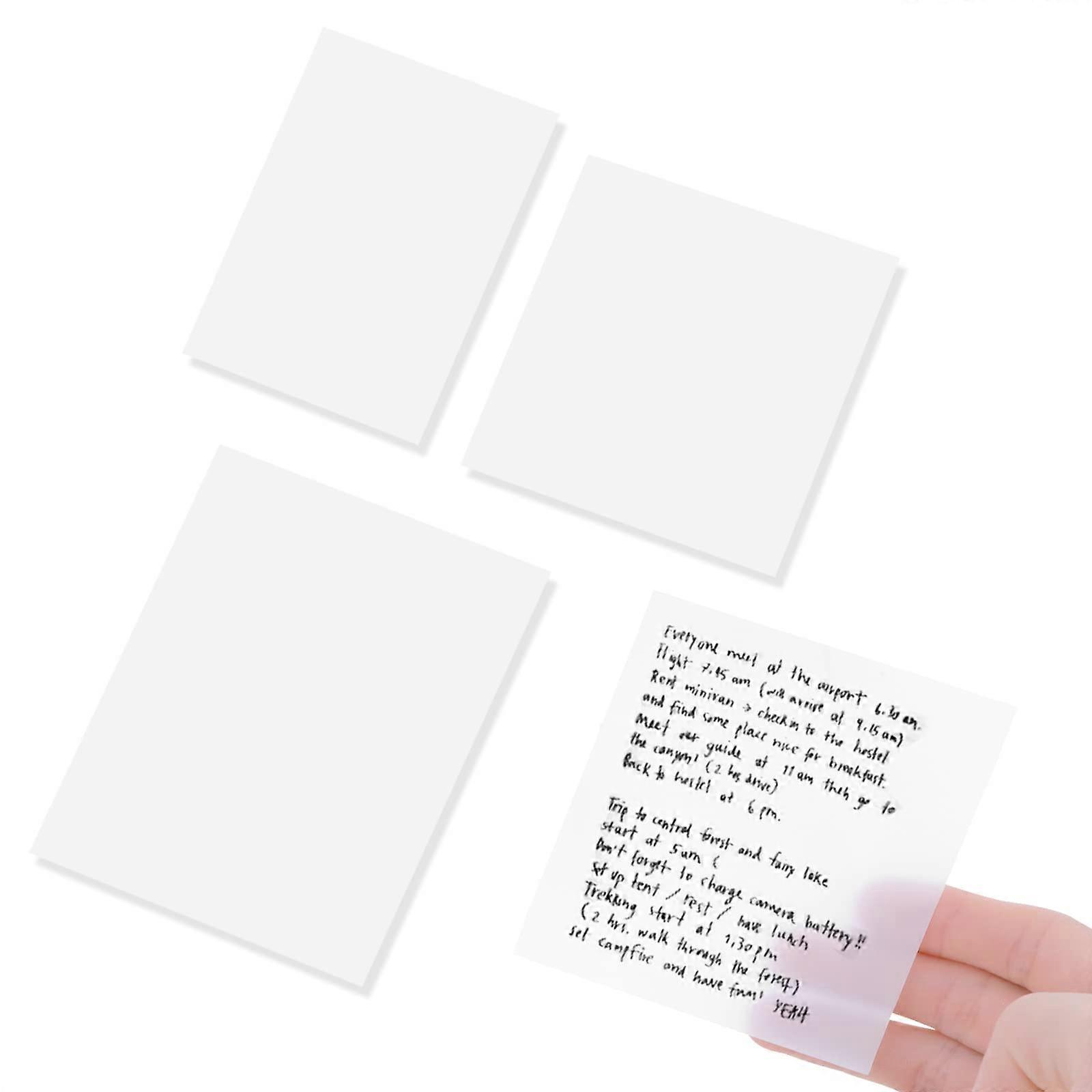 150 Sheets Transparent Sticky Note Pads  3 Sizes Clear Sticky Notes Pads Set Waterproof Self-Adhesive Translucent Memo Tabs