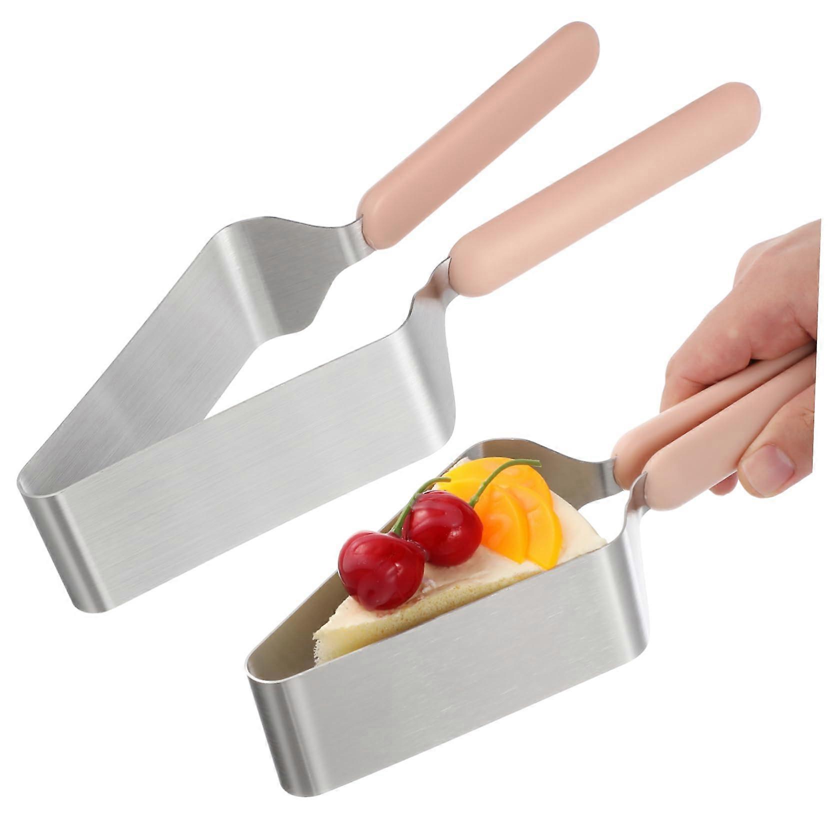 Cake Divider 2-Piece Set Ergonomic Cake Cutter For Even Cake Slices Durable Serving Tool For Cakes And Pastries