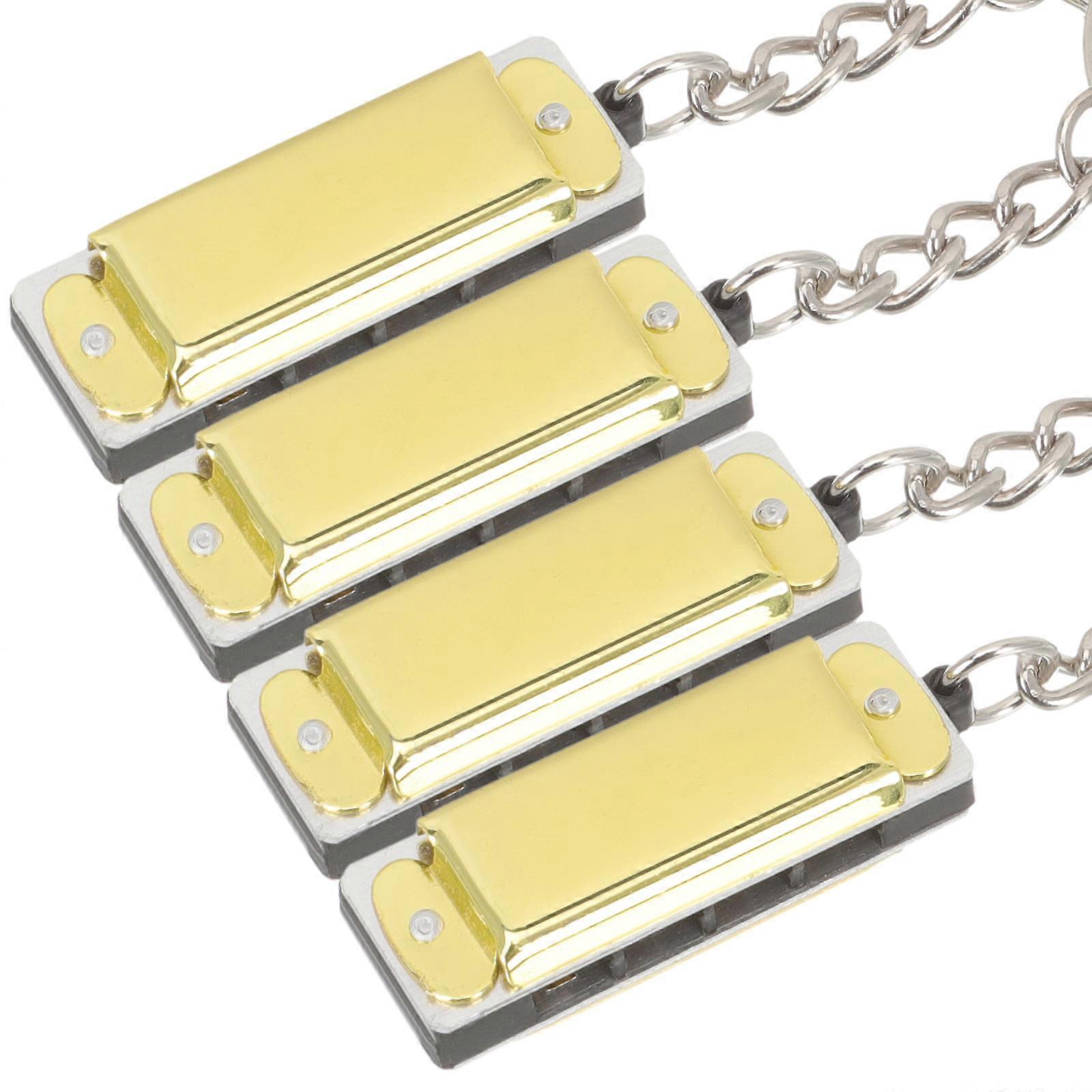 Mini Harmonica Keychain Pendant   4PCS Simulation Harmonica Keyrings for Bags, Durable Lightweight Accessory for Key Organization and Decoration
